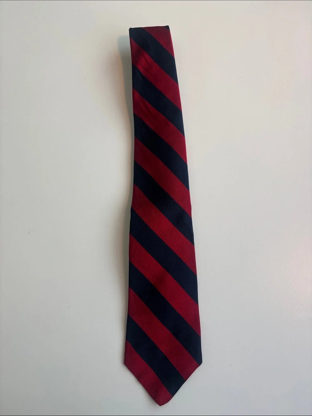 Striped Red and Navy Men's Dress Tie -596sku